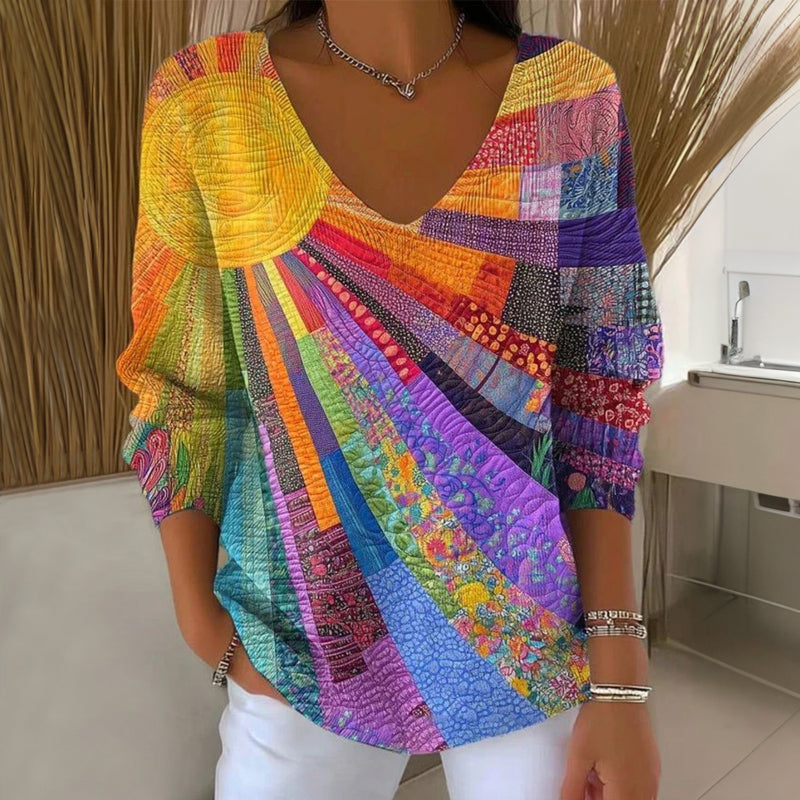 Hespera™ | Casual Artistic Print Top