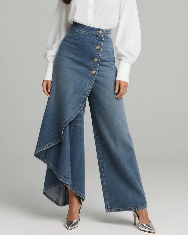 Audrey | Wrap Denim Trousers