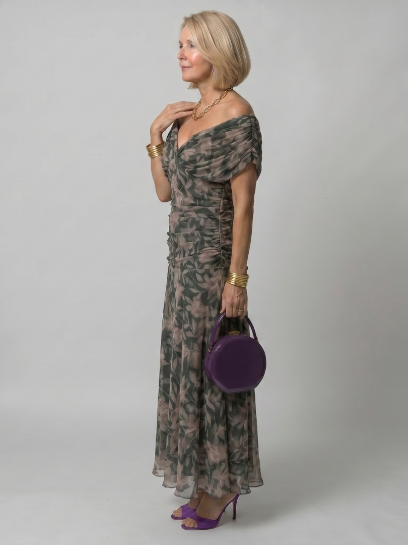 Stella & Grace™ | Off-Shoulder Flowing Midi Dress