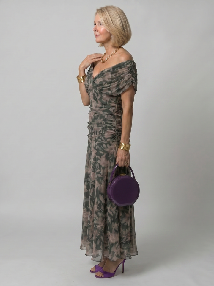 Stella & Grace™ | Off-Shoulder Flowing Midi Dress