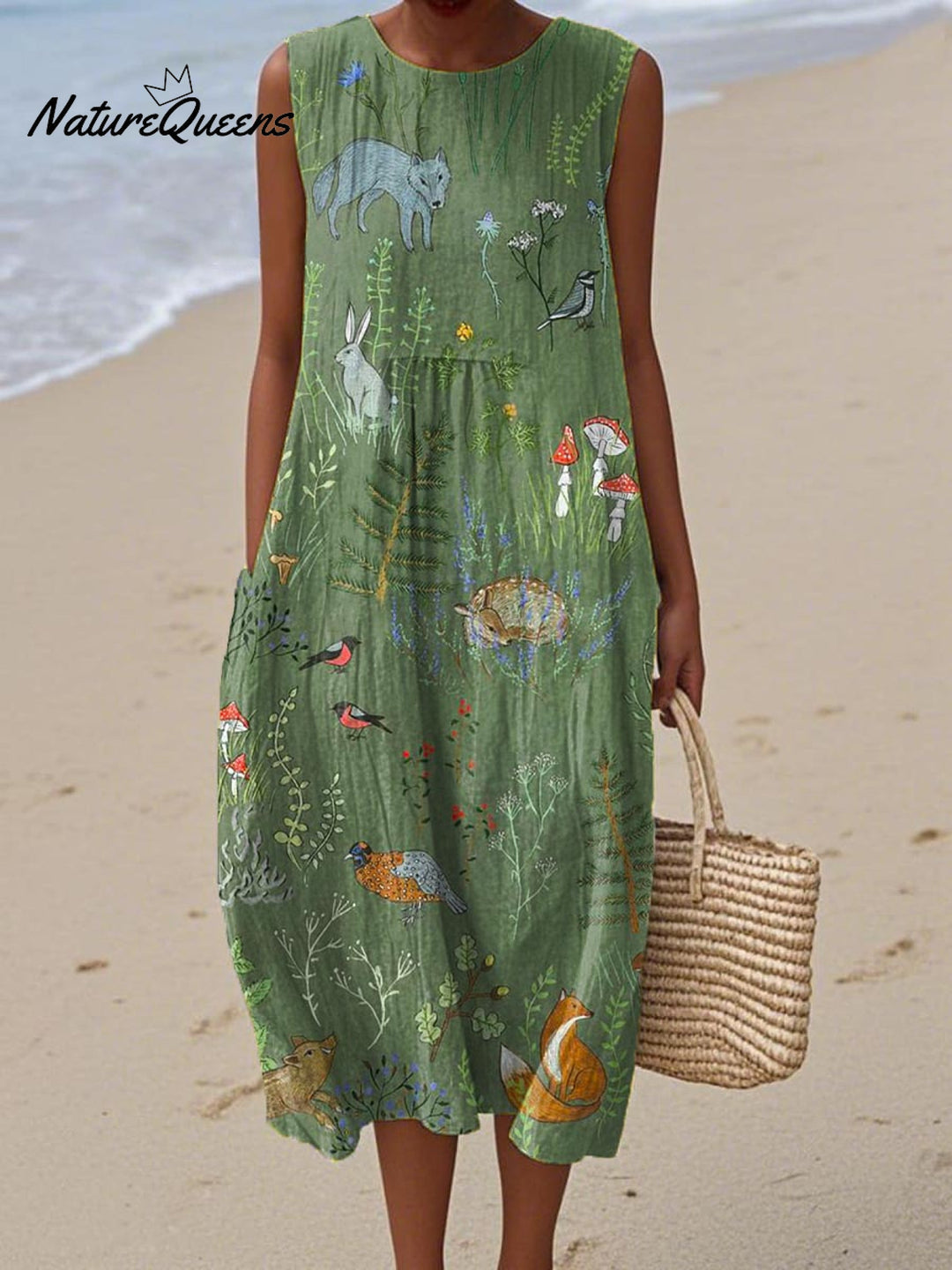 Ninthe - Forest Animals Dress Beach