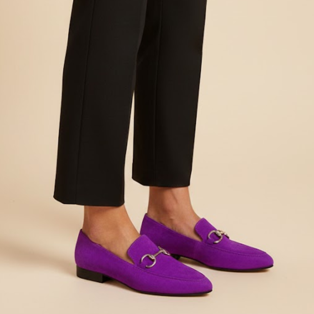 Gemma | Classic Bit Detail Suede Loafers for Timeless Elegance