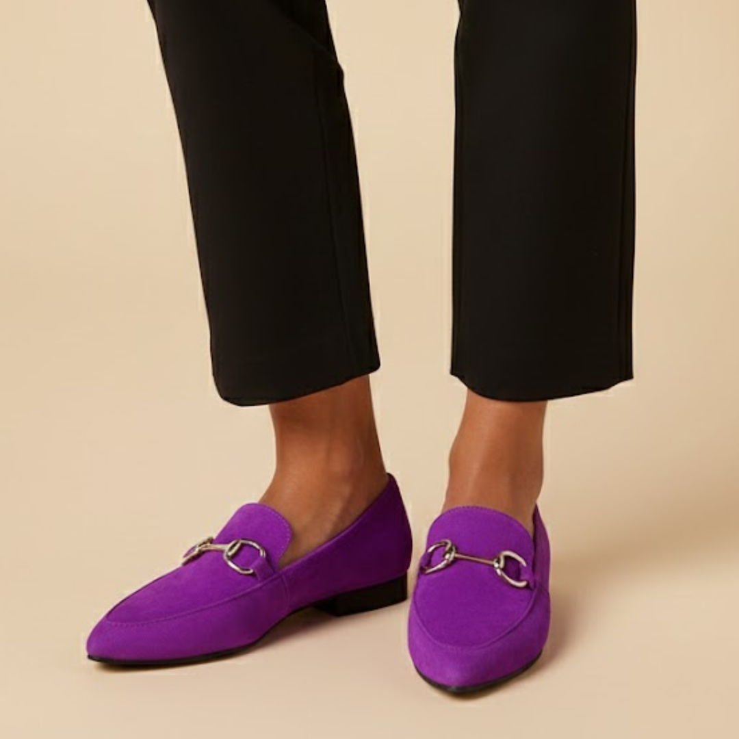 Gemma | Classic Bit Detail Suede Loafers for Timeless Elegance