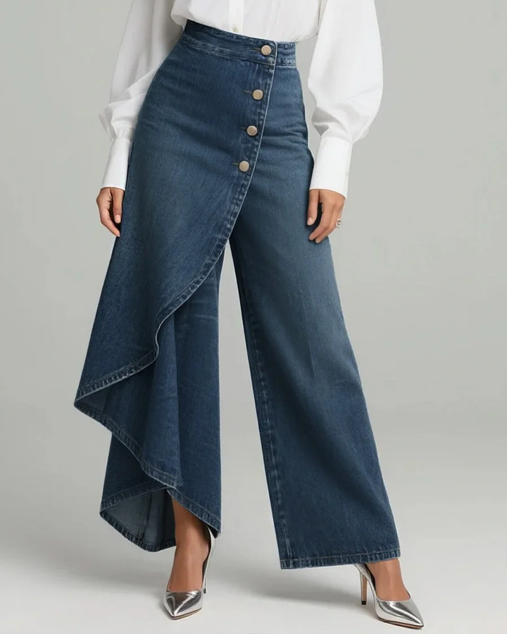 Audrey | Wrap Denim Trousers