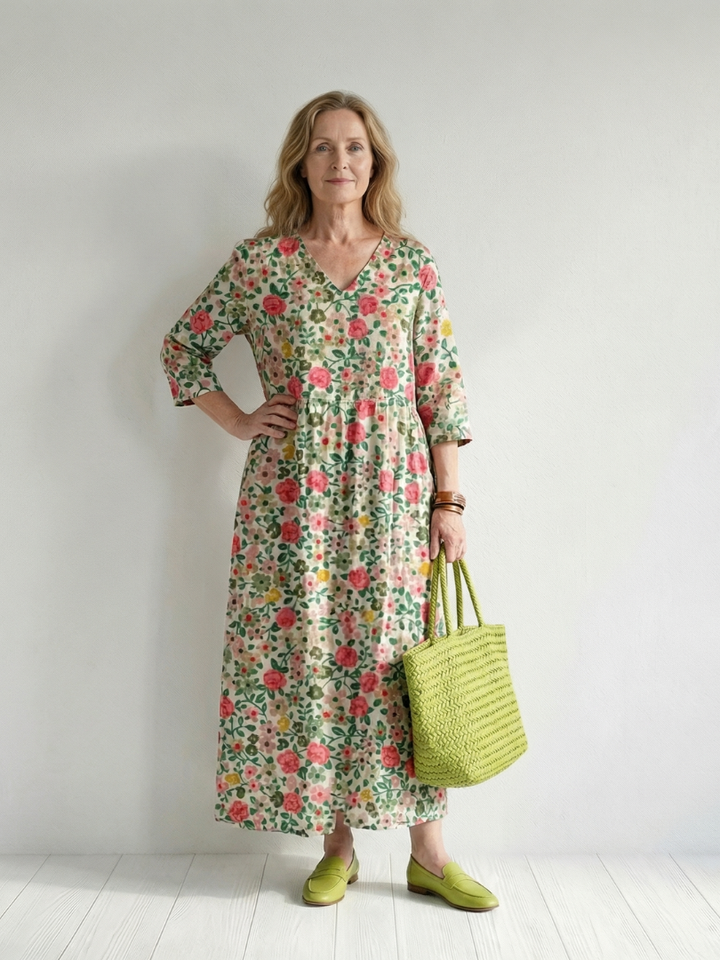 Colin | Floral Scatter Midi Dress