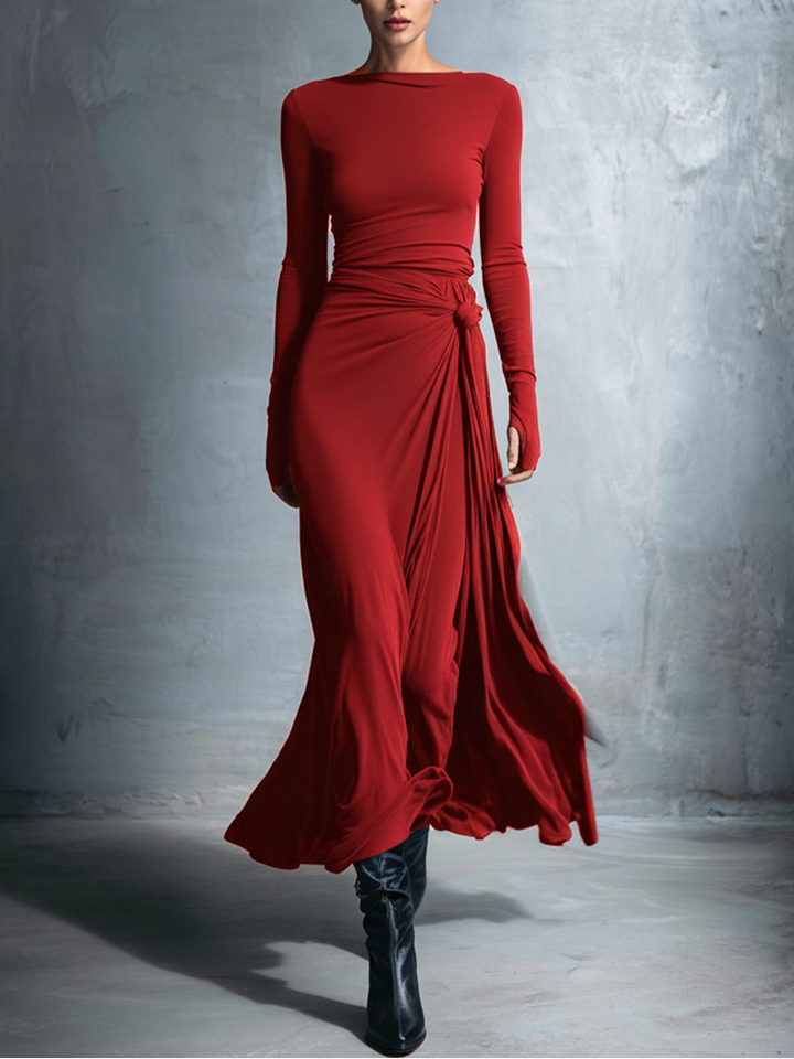 Gabriella – Side Knot Long Dress