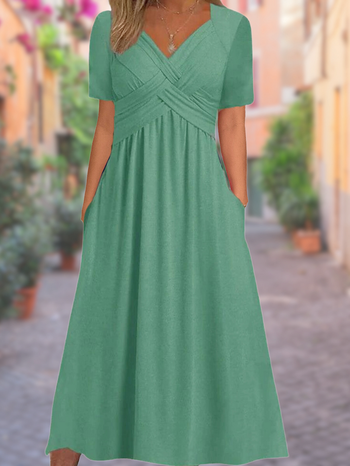 Sylvia | V-Neck Dress with Tummy Control
