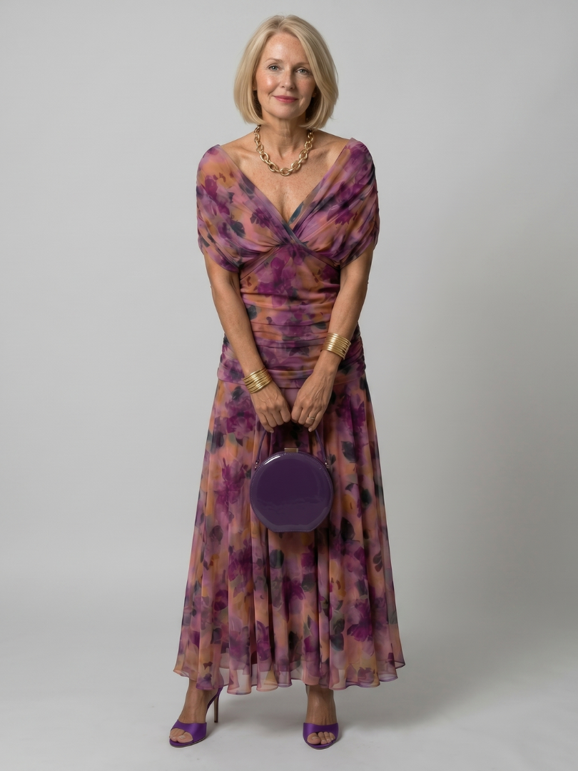 Stella & Grace™ | Off-Shoulder Flowing Midi Dress