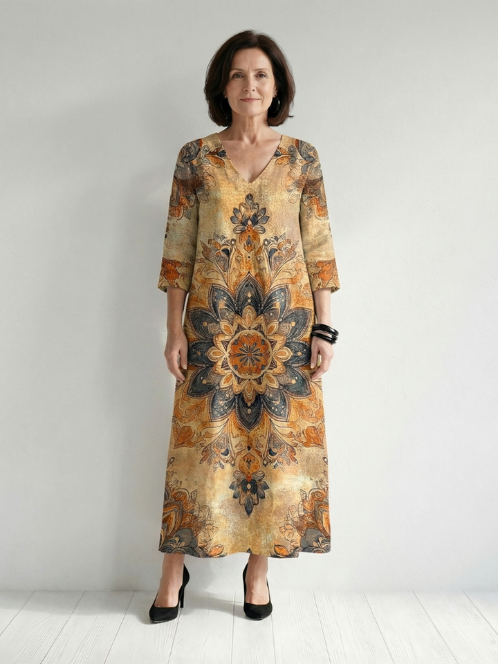 Damon | Soft Floral Midi Dress