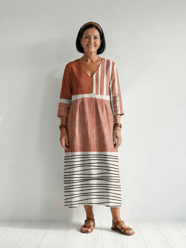 Remy | Effortless Striped Midi Dress