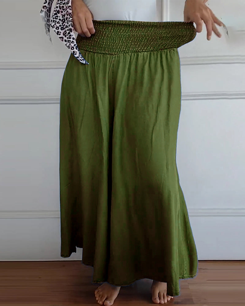 Reina - Comfy Wide-Leg Trousers Beach
