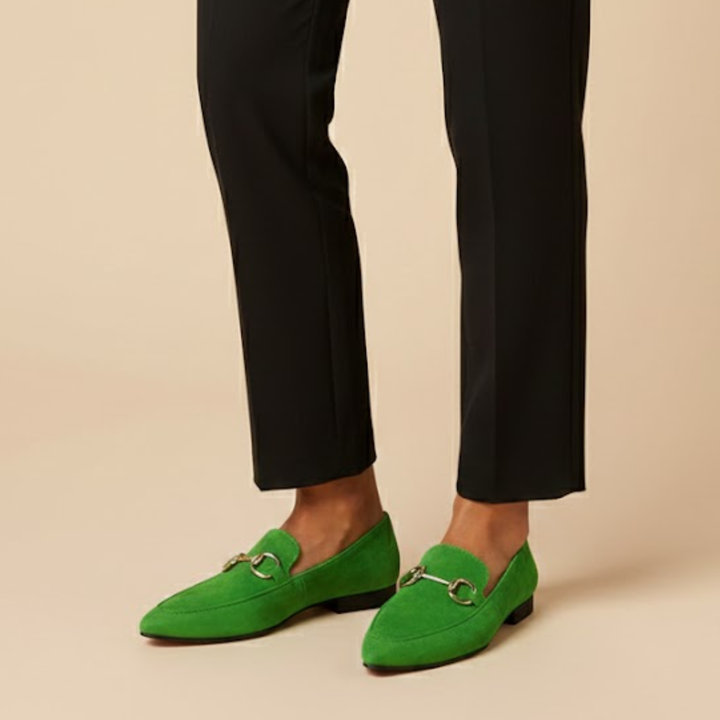 Lily | Classic Suede Loafers with Elegant Bit Accents