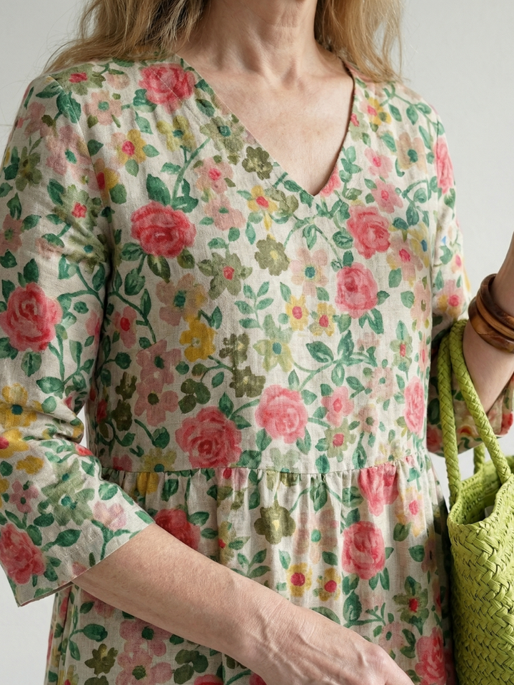 Colin | Floral Scatter Midi Dress