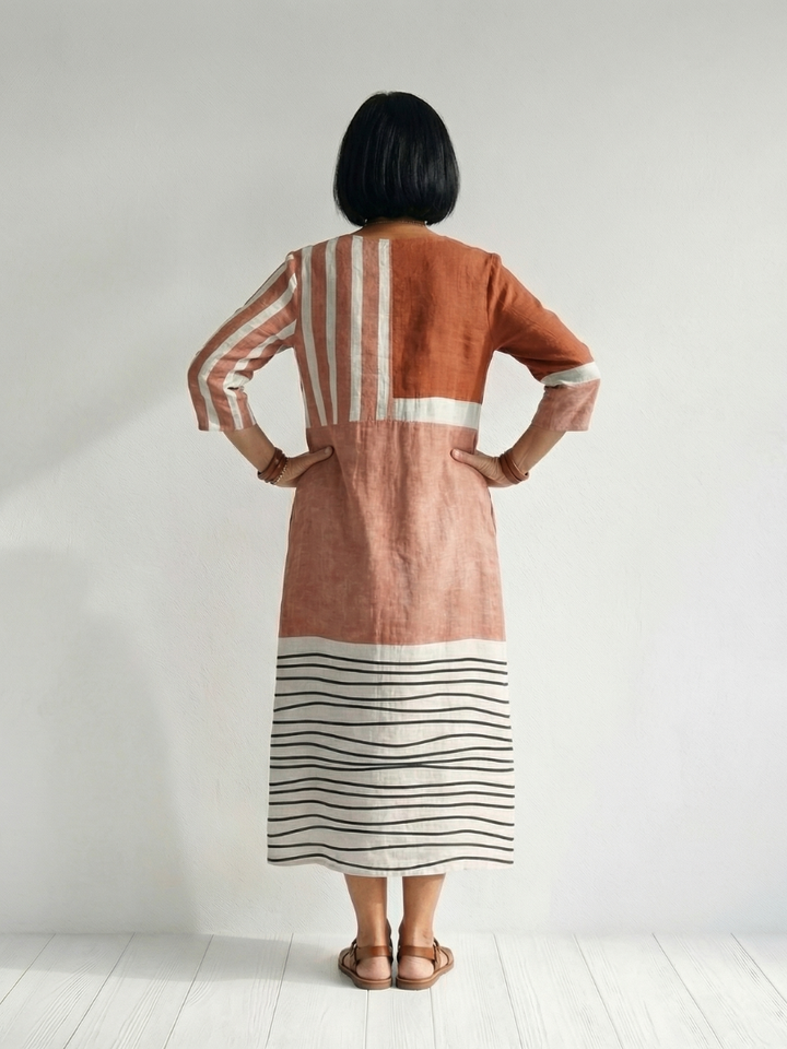 Remy | Effortless Striped Midi Dress