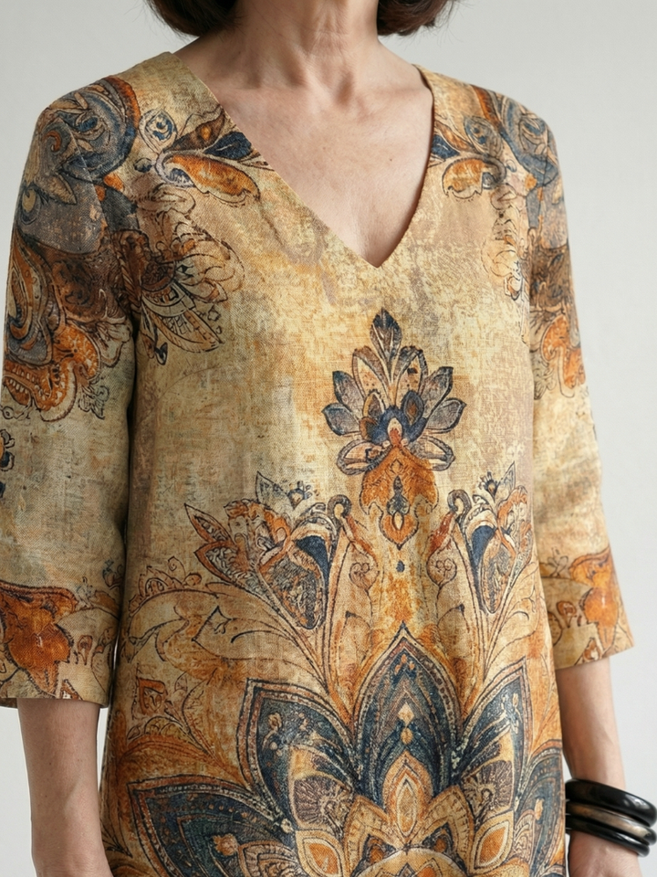 Damon | Soft Floral Midi Dress