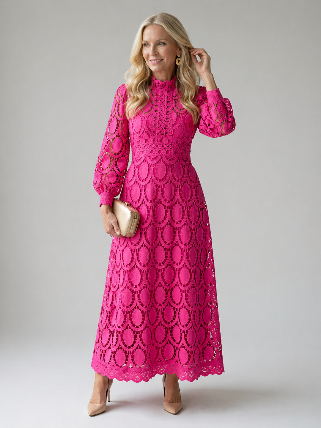 Stella & Grace™ | Elegant Lace Midi Dress