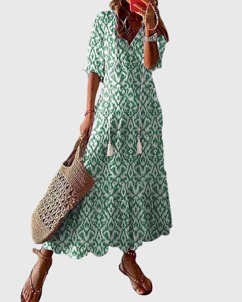 Amalia | Vintage Bohemian Summer Maxi Dress