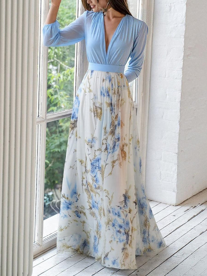Stunning Floral Print Maxi Dress