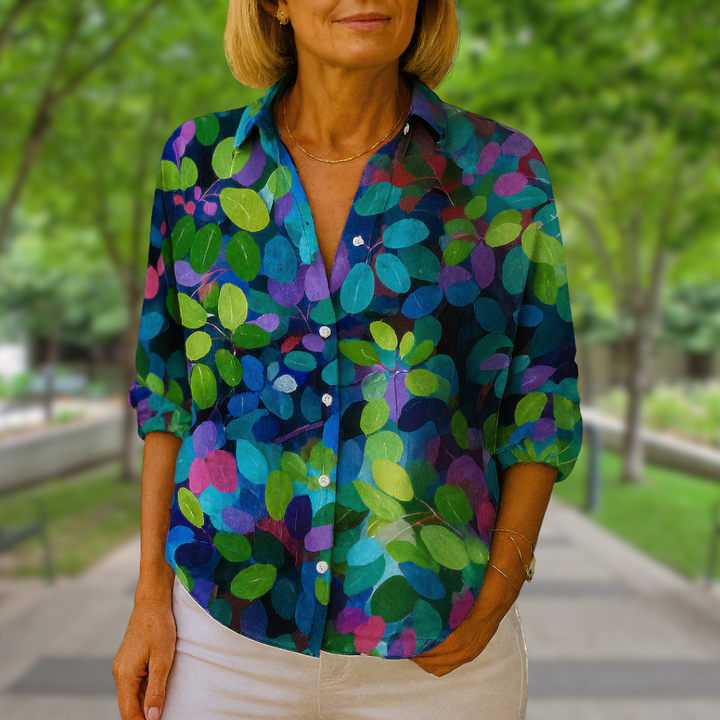 Catalina | Colorful Artistic Button-Up Shirt