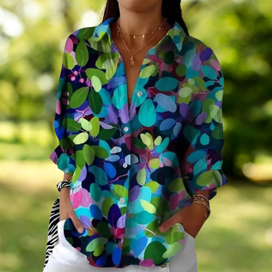Catalina | Colorful Artistic Button-Up Shirt