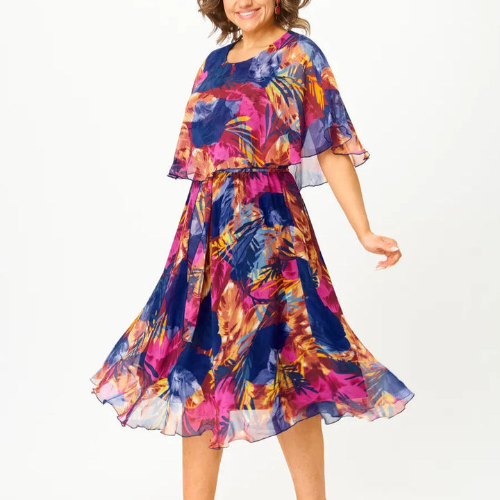 Eloria | Comfortable Plus Size Chiffon Dress
