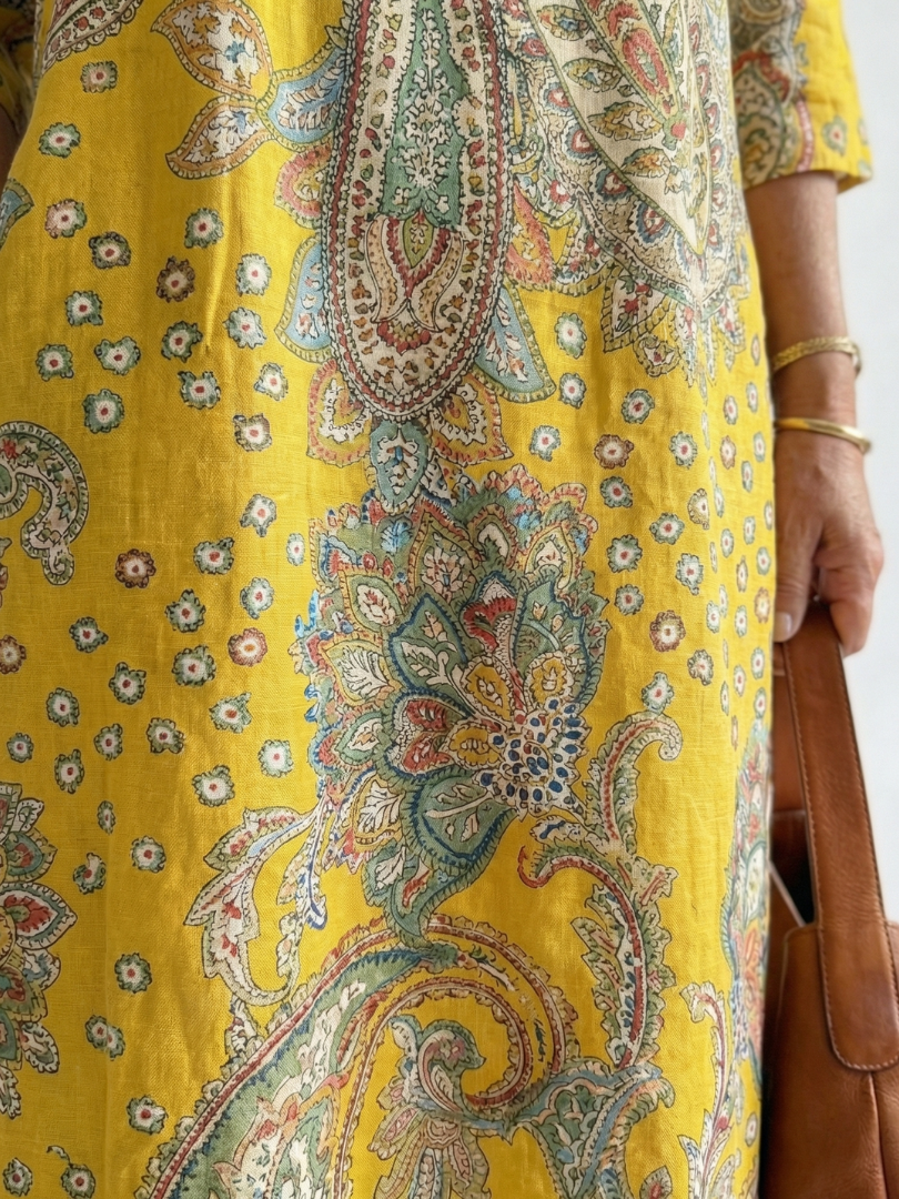 Rowan | Elegant Paisley Midi Dress