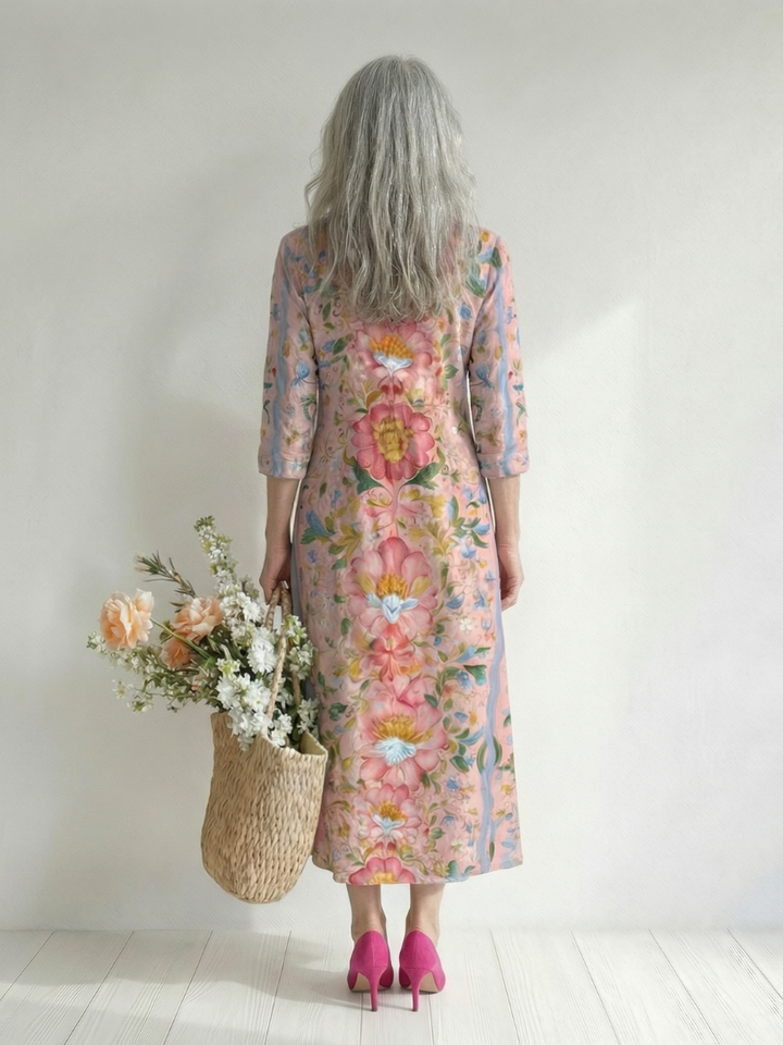 Julien | Floral Midi Dress in Light Form