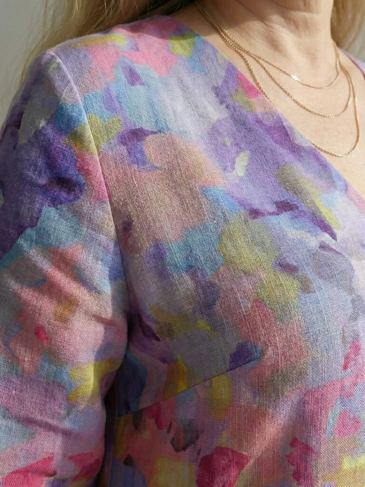 Benson | Midi Dress with Abstract Floral Design