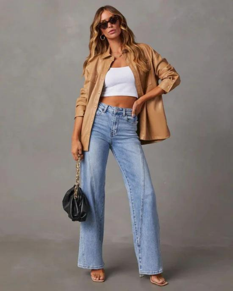 Spacious Fit Wide Leg Jeans