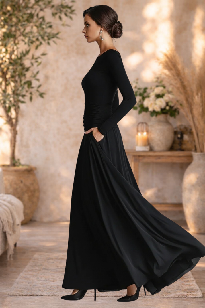 Ivy | Elegant Long Sleeve Maxi Dress