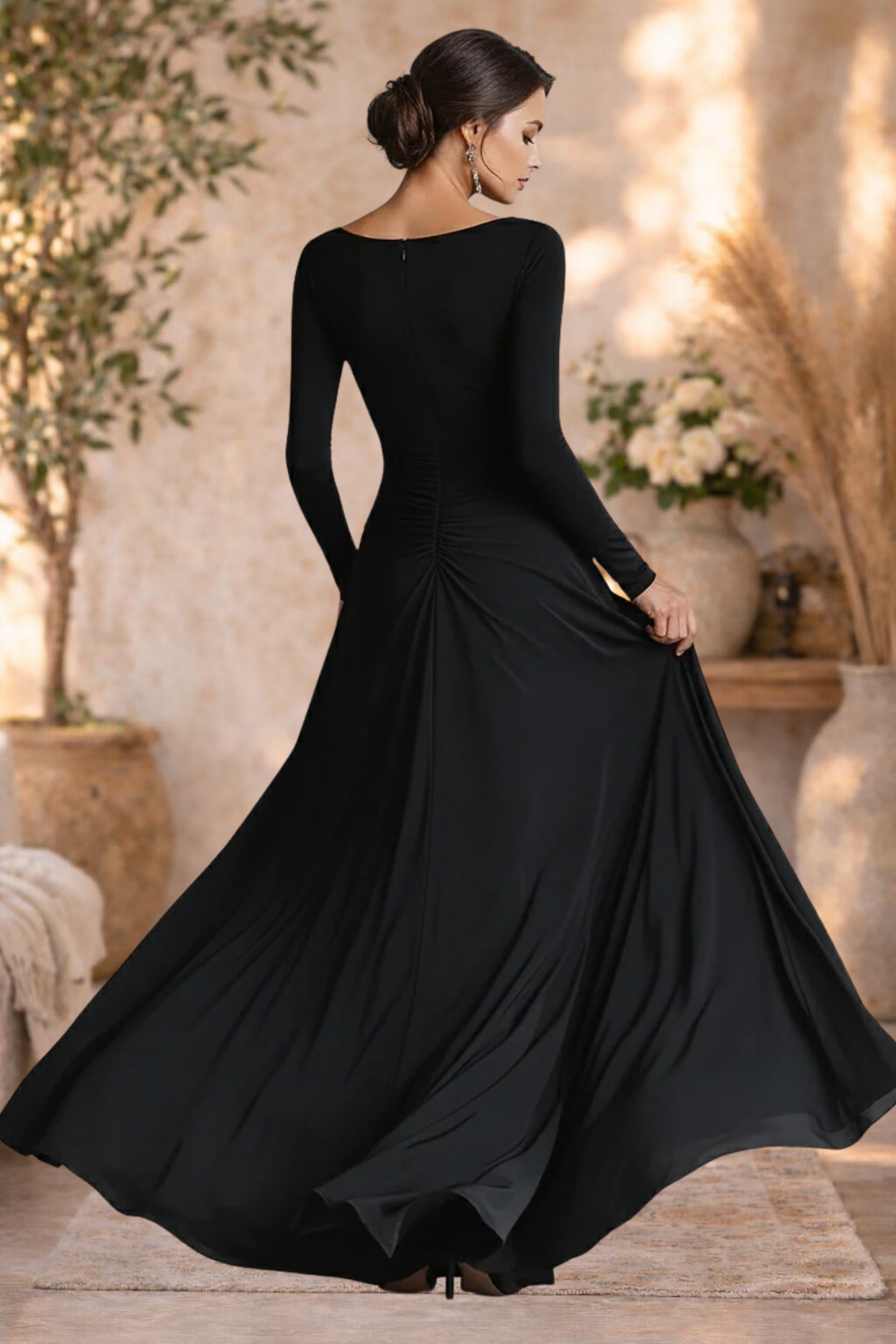 Ivy | Elegant Long Sleeve Maxi Dress