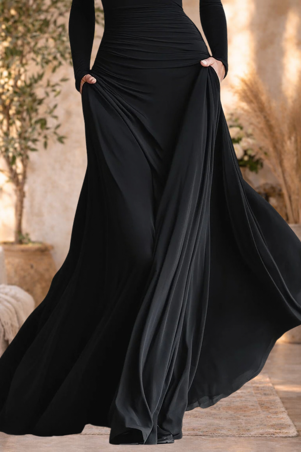 Ivy | Elegant Long Sleeve Maxi Dress