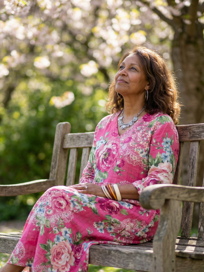 Freya | Floral Midi Dress for Garden Elegance