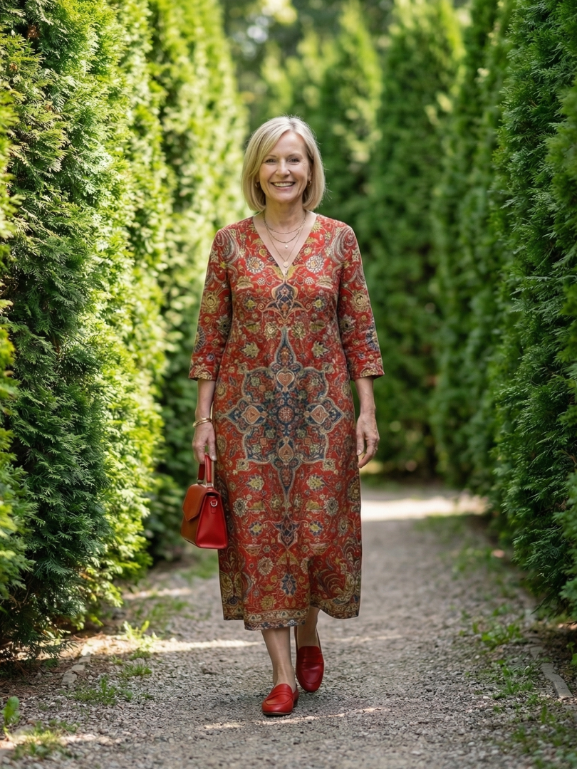 Carter | Effortless Patchwork Midi Dress