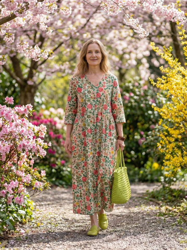 Colin | Floral Scatter Midi Dress