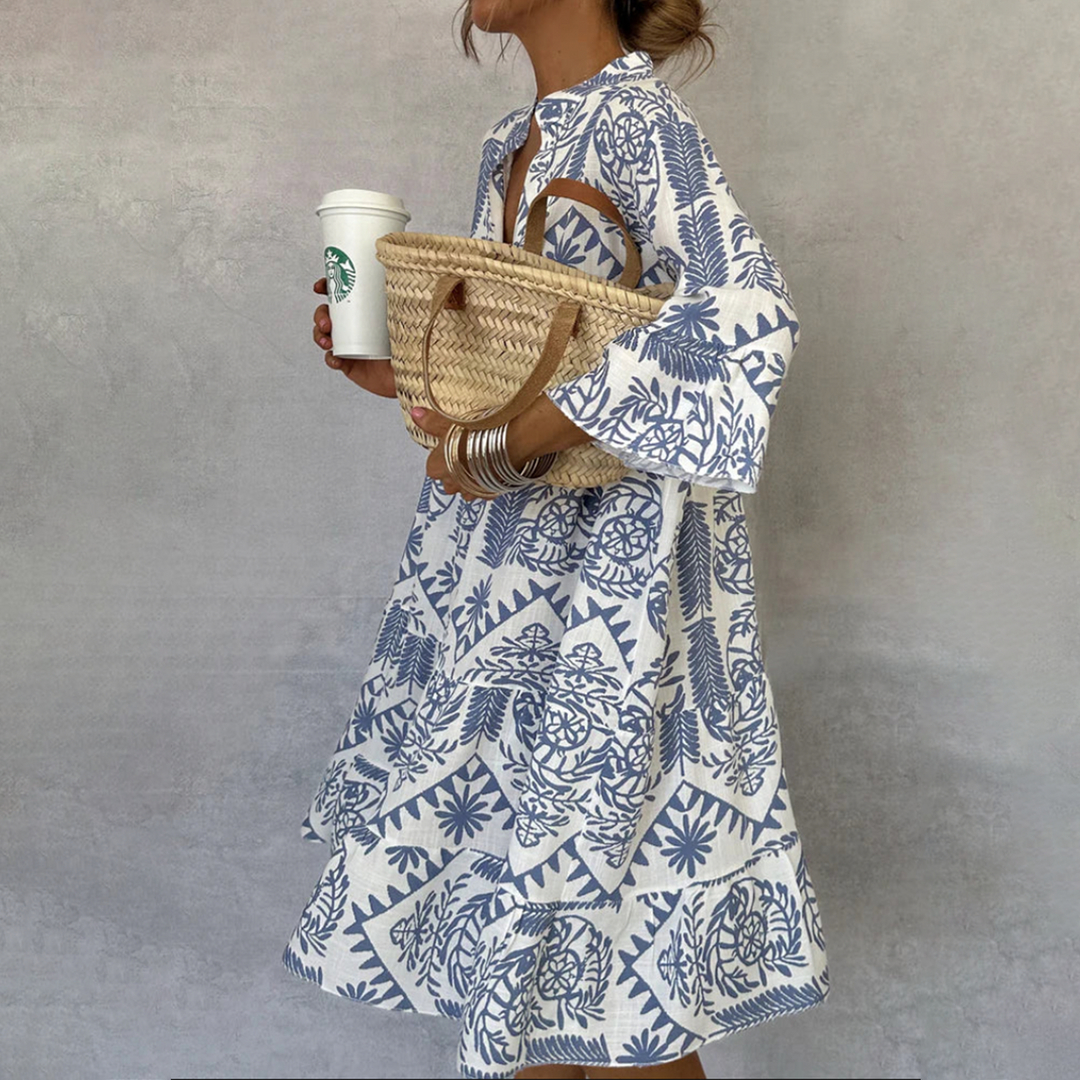 Idalina - Stylish Printed Dress