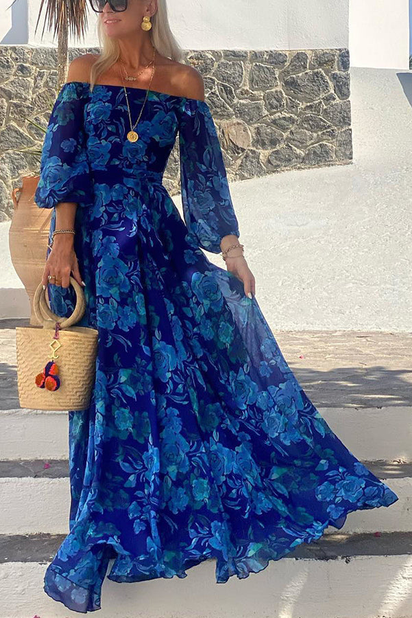 Luna™ | Off-the-Shoulder Long Floral Dress
