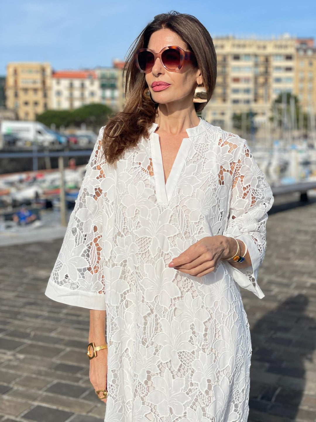 White Lace Luana Dress
