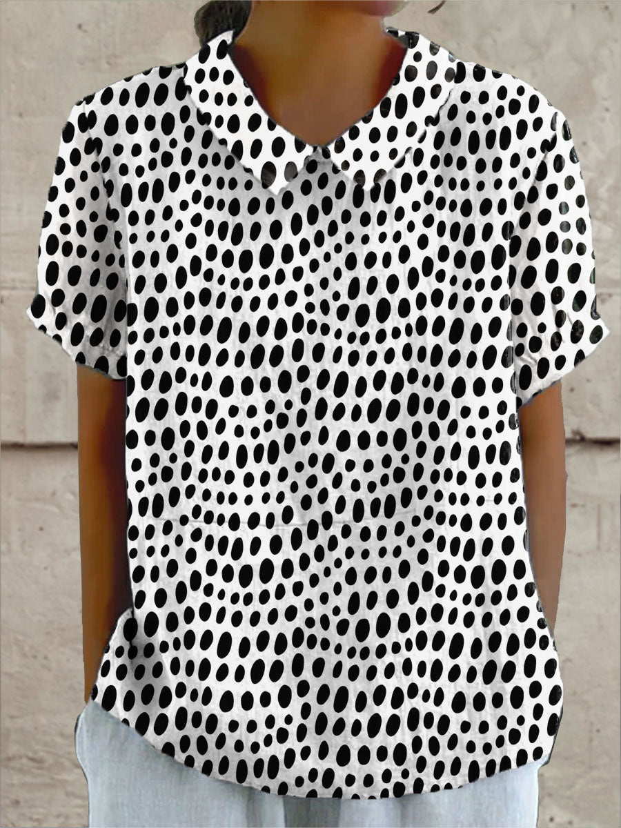 Lily | Artistic Patchwork Collar Blouse