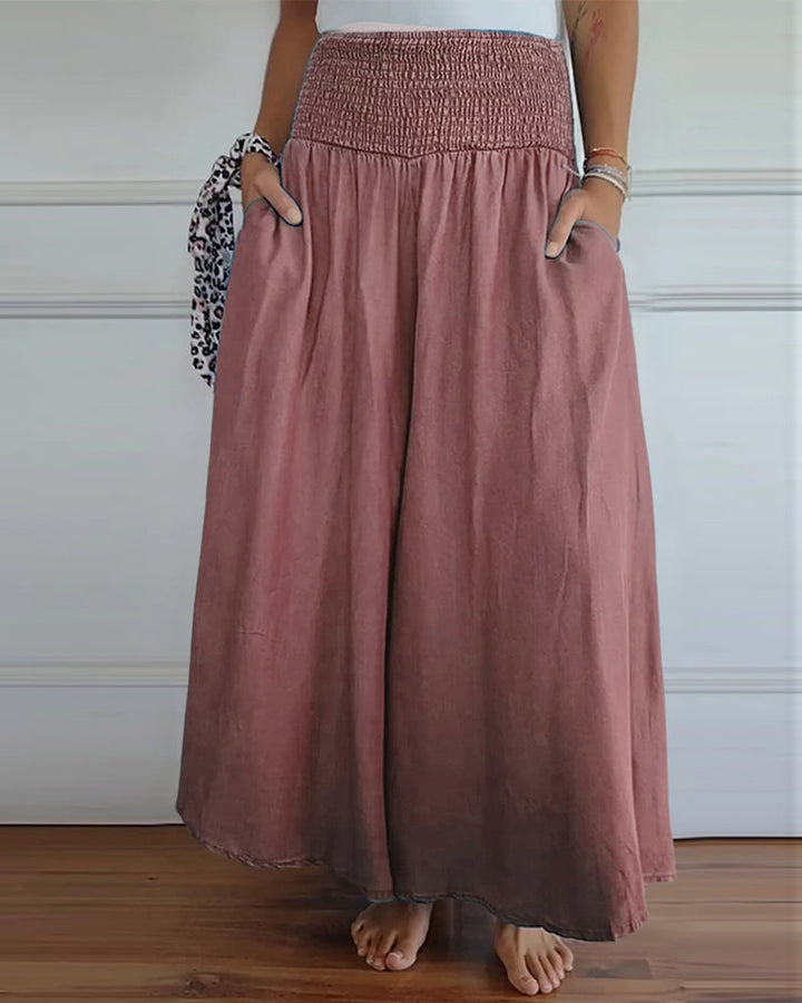 Reina - Comfy Wide-Leg Trousers Beach