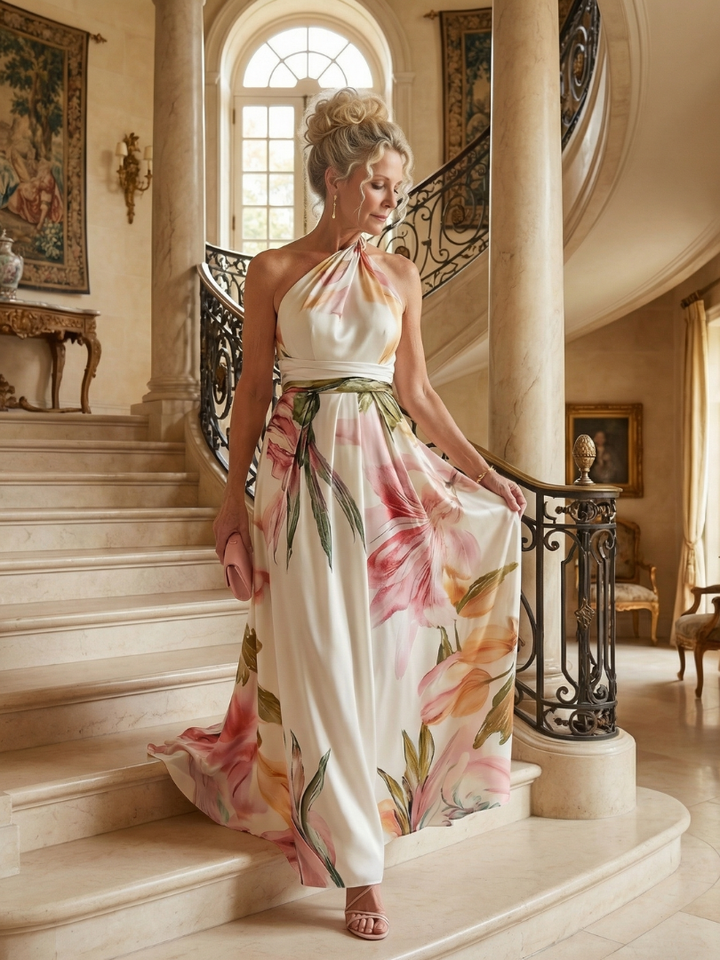 Amiel | Elegant Floral Maxi Dress