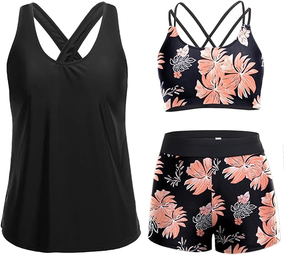 Supportive 3-Piece Tankini Set