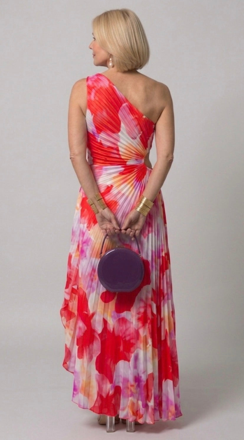 Stella & Grace™ | Asymmetrical Pleated One-Shoulder Dress
