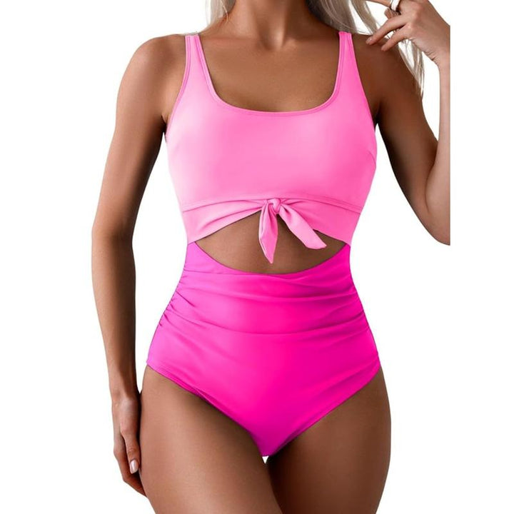 Tie-Front Tummy-Control One-Piece