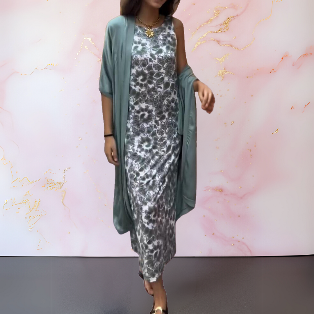 Melanie™ | Elegant Dress with Cardigan Beach