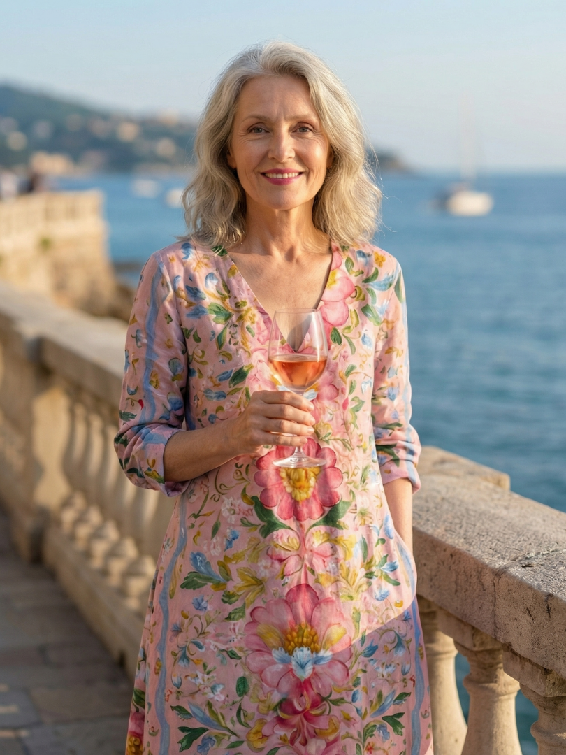 Julien | Floral Midi Dress in Light Form