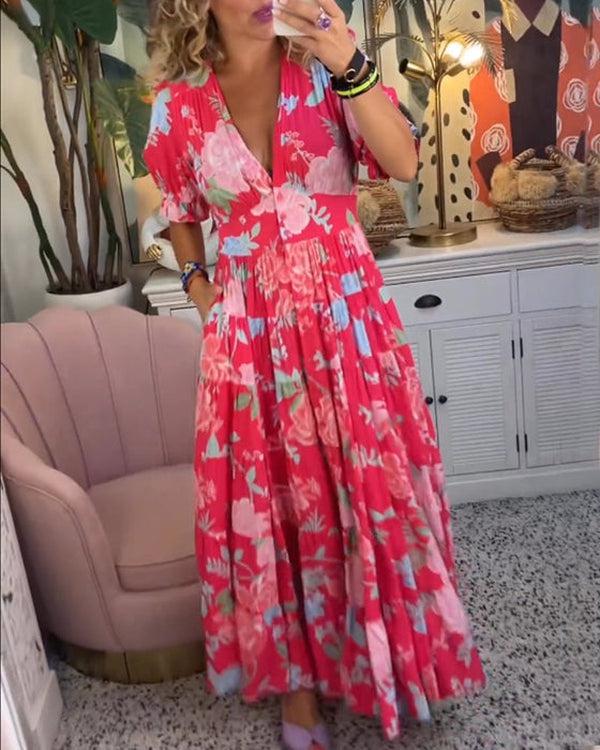 Rosalie – Vibrant Floral Dress