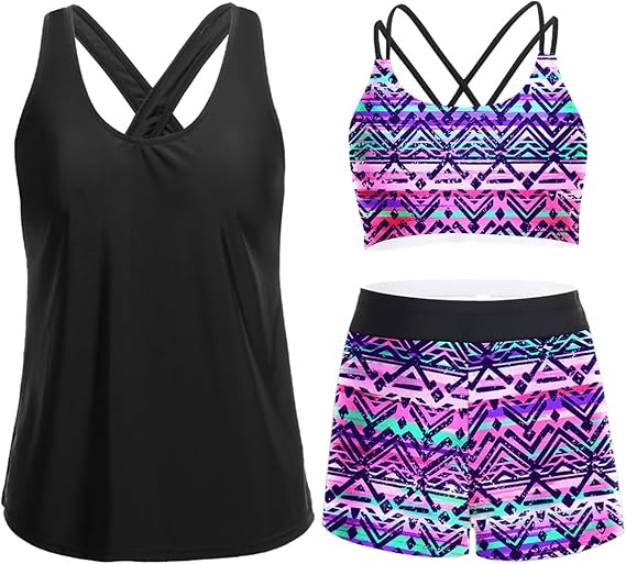 Supportive 3-Piece Tankini Set
