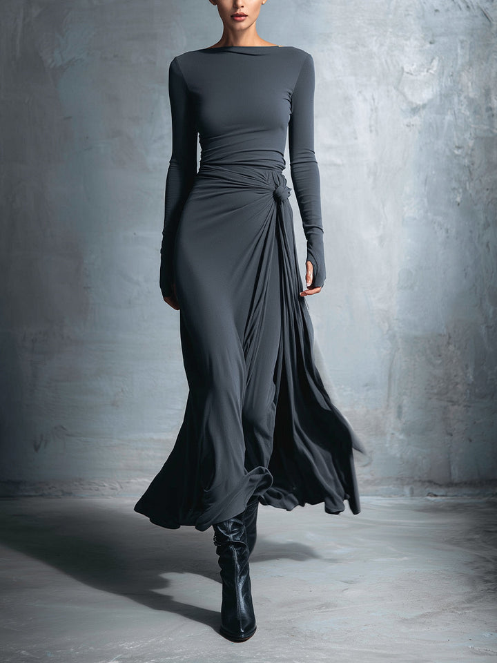 Gabriella – Side Knot Long Dress