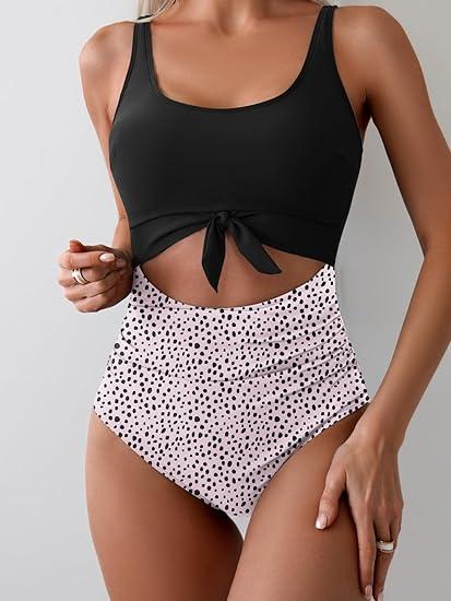 Tie-Front Tummy-Control One-Piece